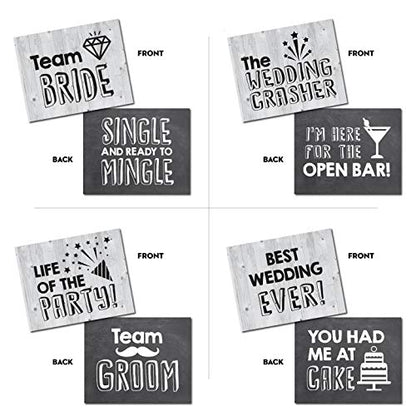 20 Designs, 8x10, Double Sided, Photo Booth Props, Wedding Props Photo Booth Signs,