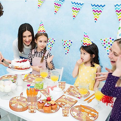144Pcs Groovy Birthday Party Supplies Groovy Birthday Tableware Set Groovy Birthday Party Decorations Retro Boho Hippie Party Decorations Daisy Plates Napkins Cups Forks Knives Serve 24 - style: Groovy Daisy