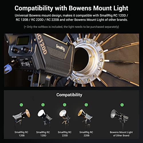 SmallRig Parabolic Softbox Quick Release, Parabolic Softbox, Compatible with SmallRig RC 120D/RC 120B/RC 220D/RC220B and Other Bowens Mount Light (21.6inch/55cm) - size: 21.6inch/55cm