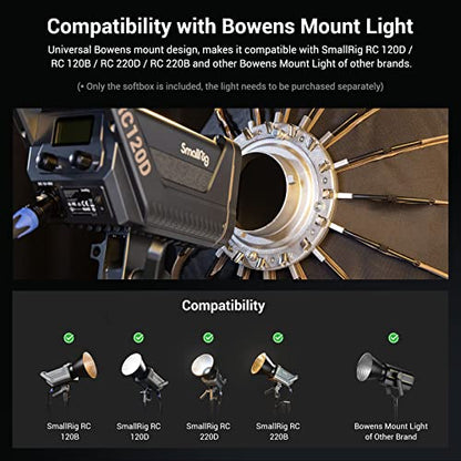 SmallRig Parabolic Softbox Quick Release, Parabolic Softbox, Compatible with SmallRig RC 120D/RC 120B/RC 220D/RC220B and Other Bowens Mount Light (21.6inch/55cm) - size: 21.6inch/55cm