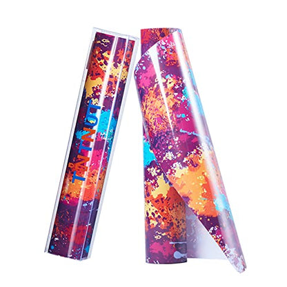 Tintnut Splash Heat Transfer Vinyl Roll - 12 Inch x 5ft Dark Red Watercolor Ink Patterned HTV Splatter Iron On Vinyl DIY T-Shirts Hats Clothes Canvas Bags - color: Dark Red