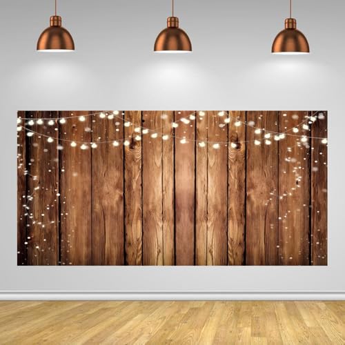 Rustic Wooden Backdrop - Brown Vintage Wood Plank Wall - 20x10ft - size: 20x10ft