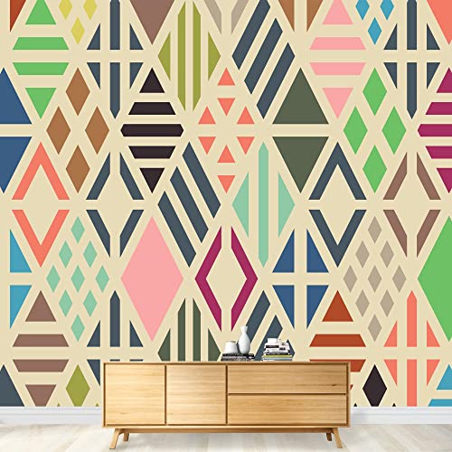 wall26 - Rhombuses Seamless Pattern. Geometric Background Removable Wall Mural Self-Adhesive Large Wallpaper - 100x144 inches - color: Artwork - C772, size: 100"x144"