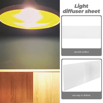SEWACC Acrylic Lampshade Diffuser Panel for LED Ceiling Lights Semi Transparent Milky White Light Diffuser Plate Wear Resistant Lamp Accessory for Uniform Soft Illumination