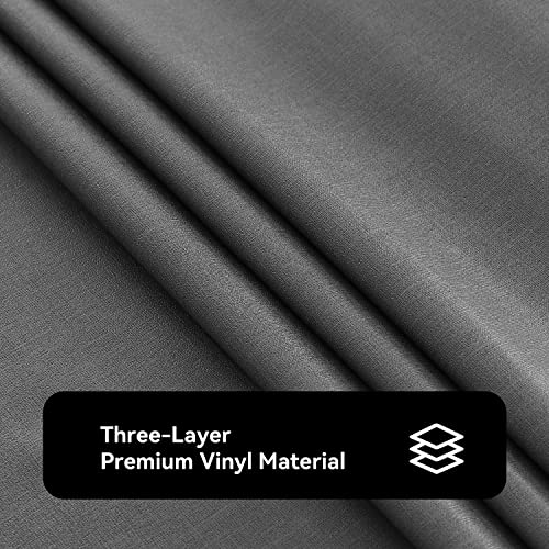 Romanstile 100% Waterproof PVC Tablecloth, Rectangle Oil Spill Proof Stain Resistant Vinyl Table Cloth, Wipe Clean Plastic Table Covers for Kitchen/Dining/Parties - 54 x 78 Inch, Dark Grey - color: Dark Grey, size: 54" x 78" (Rectangular)