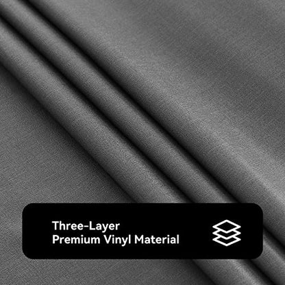 Romanstile 100% Waterproof PVC Tablecloth, Rectangle Oil Spill Proof Stain Resistant Vinyl Table Cloth, Wipe Clean Plastic Table Covers for Kitchen/Dining/Parties - 54 x 78 Inch, Dark Grey - color: Dark Grey, size: 54" x 78" (Rectangular)