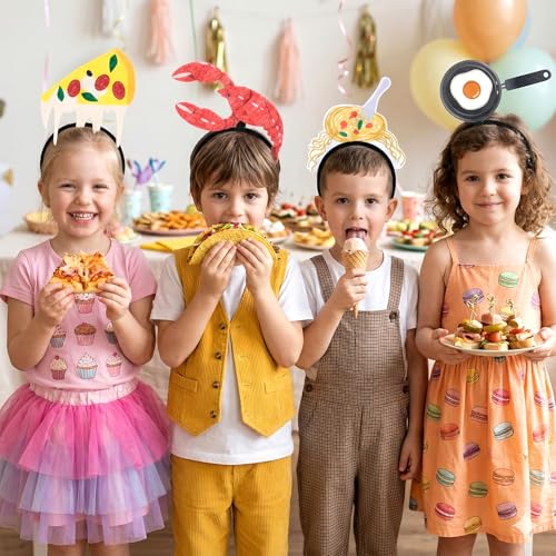 Winrayk 12 Pack Reusable Felt Headbands Bulk, Self-designed Hairband for Party Decorations Favors Kids Adult Photo Booth Prop