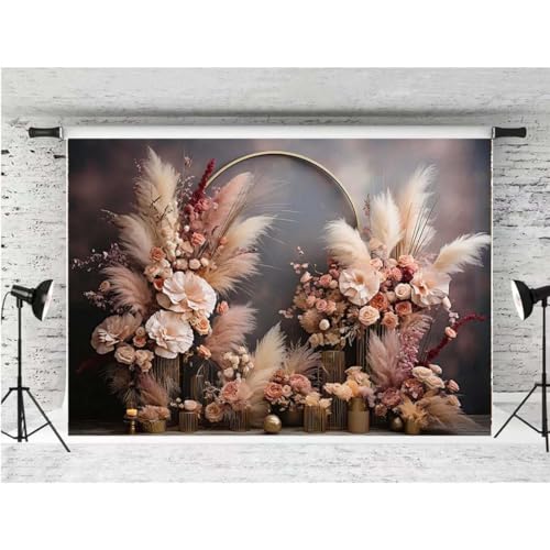 Retro Boho Flowers Window Photography Background Bohemian Room Backdrops Adult Birthday Wedding Maternity Portrait Decor Backdrop Photo Studio,7x5ft/84x60Inch - size: 7x5ft/84x60Inch