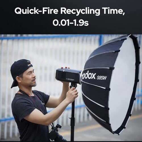 Godox AD600BM II AD600 BM II AD600BMII Flash, 0.01-1.9s Recycle/One-Tap Sync with X3/GN87 40W Modelling Led/16 Color Group Indicators/Flash Duration 1/220-1/11760s/Power Range from 1/1 to 1/512