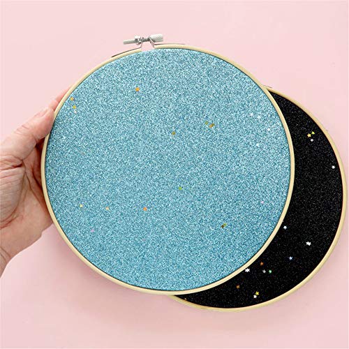 REOVE Pin Collection Display Stand, Blue, Pin Display Board, Wall Mount, Glittering Stars, Jewelry Storage for Enamel Pins, Patches, Buttons, Holds Brooch, Earrings, Necklace, Rings - color: Blue