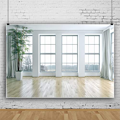 10x8ft Living Room Window Backdrop Zoom Meeting Video Conference Background Modern Home Office Photo Backdrop Interior Photo Props - size: 10x8FT