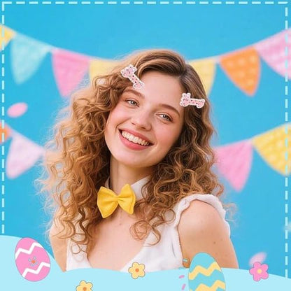 Easter Hair Clips for Women Girls Cute Rabbit Carrot Hairclips with Non-Slip Animal Theme Hairpins Hair Accessories for Easter Basket Stuffers Party Photo Props