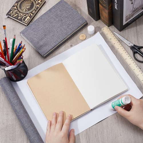 CRASPIRE 51 x 11.8 Linen Book Cloth Dark Gray Books Binding Fabric Surface Paper Backed Bookcover Densely Woven Cloth Books Album Scrapbooking Archival Covering Protector Bookbinding Supplies - color: Dark Gray
