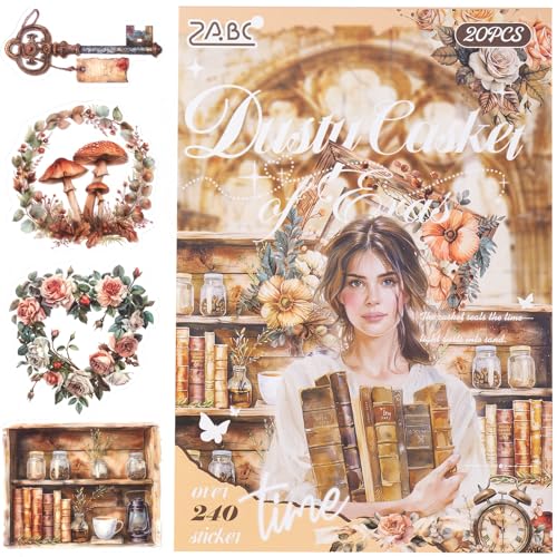 YagCu Stickers for Journaling, 20 Sheets Flower Junk Journal Sticker, PET Washi Materials Scrapbooking Supplies for Adults, People Women Planner Decorative Art Crafts - color: Flower