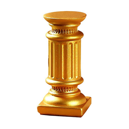 Mini Nordic Resin Roman Column, Greek Sculptural Angel Display, Photo Props, Candle Holder, Sketching Art Teaching Tools (Doric (Gold) - 7.5cm) - color: Doric (Gold) - 7.5cm