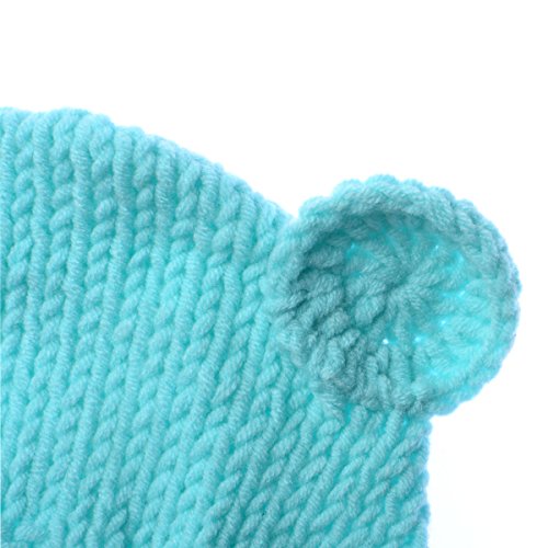 ECYC Newborn Baby Bear Hat Beanie with Bear Dolls Photography Accessories,Blue - color: Blue