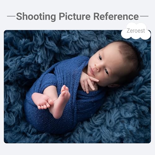 Zeroest Newborn Photo Prop Stretch Knit Wrap for Baby Photography Newborn Photoshoot Outfits Boys Girls Posing Blanket (Navy) - color: Navy