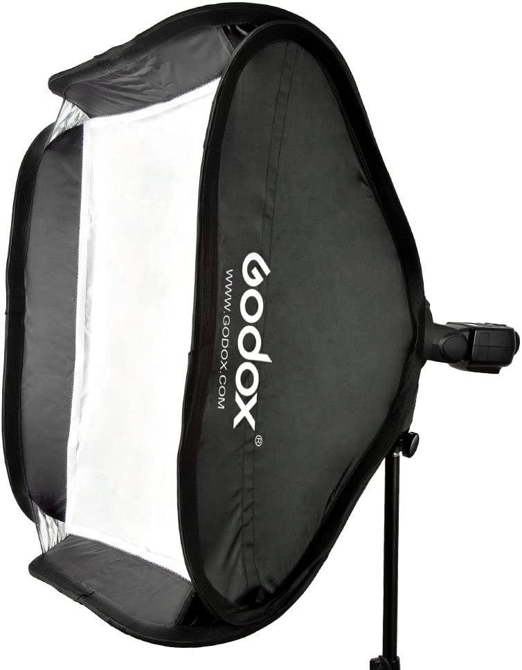 Godox 50cm x 50cm Softbox Bag Kit for Studio Photogrpahy Camera Flash Fits Bowens Elinchrom Mount (19.6" x 19.6") - size: 19.6" x 19.6" softbox only
