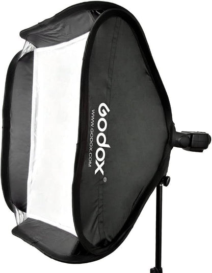 Godox 50cm x 50cm Softbox Bag Kit for Studio Photogrpahy Camera Flash Fits Bowens Elinchrom Mount (19.6" x 19.6") - size: 19.6" x 19.6" softbox only