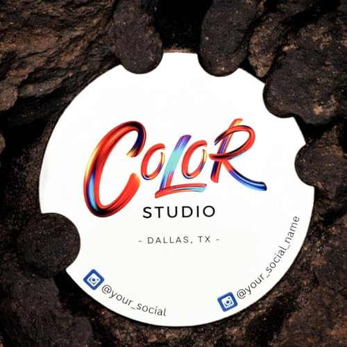 Personalised Manicurist Dics, 4'' Disc for Nail Artist Gifts, Nail Advertising Tool, Nail Plate Photo Prop, Customized Acrylic Photo Prop for Nail Salons and Nail Artist (Style 28) - color: Style 28
