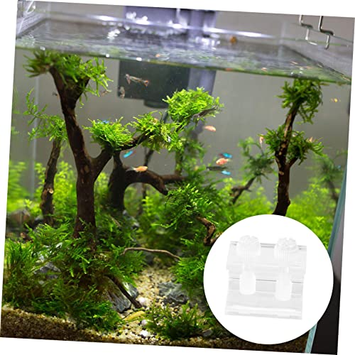 BESPORTBLE 2pcs Acrylic Clips for Fish Tank Backdrop Aquarium Background Fixing Clamp Siphon Design for Easy Installation and Durability