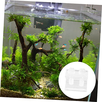 BESPORTBLE 2pcs Acrylic Clips for Fish Tank Backdrop Aquarium Background Fixing Clamp Siphon Design for Easy Installation and Durability