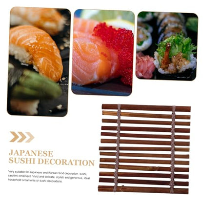 Healifty Japanese Sashimi Plate Decoration Bamboo Sushi Serving Tray Elegant Design for Food Photography and Appetizer Presentation