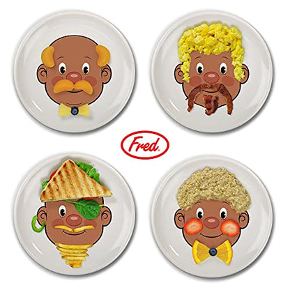 Genuine Fred, FOOD FACE, Ceramic Activity Plate White 8.5 inch diameter - style: FOOD FACE