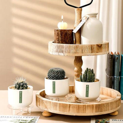 3 Pcs 5 Inch Round Acrylic Risers Display Stands Small Clear Round Acrylic Display Riser for Cake Food Jewelry Figurines Collectibles Table Decor Organizer - size: 5”