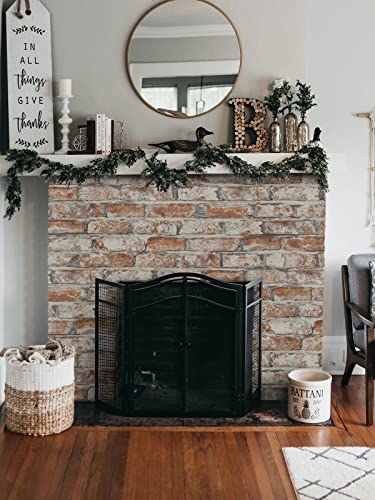 Sevalo Brick Wallpaper Peel and Stick Brick Contact Paper for Walls Red 3D Faux Self-Adhesive Removable Wallpaper for Bedroom Kitchen Backsplash Accent Wall Sticker Décor Fireplace 17.3inW 315inL - size: 17.3“×315”