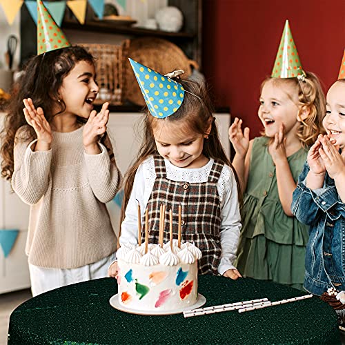 Nanbowang Dark Green Sequin Tablecloth - 60" Round, Perfect for Parties & Events - size: 60" (Round)