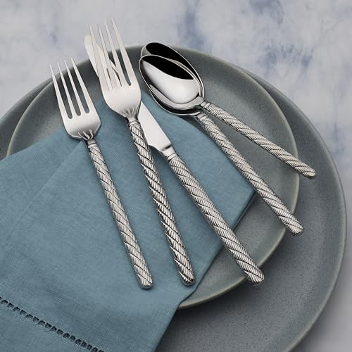 Wallace Neptune 20 Piece Stainless Steel Flatware Set, Service For 4 (Pack of 2) - size: 20-Piece Flatware Set, Service for 4 (Pack of 2), style: Neptune