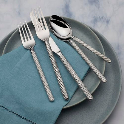 Wallace Neptune 20 Piece Stainless Steel Flatware Set, Service For 4 (Pack of 2) - size: 20-Piece Flatware Set, Service for 4 (Pack of 2), style: Neptune