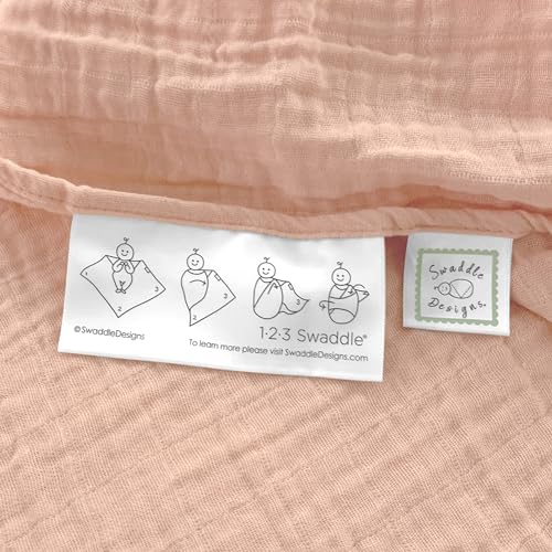 SwaddleDesigns Cotton Muslin Swaddle Blankets for Babies, Set of 4, Neutral Receiving Blankets for Newborn, Baby Registry & Gift, 46x46 inches, Paradise - color: Paradise