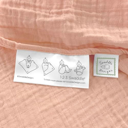 SwaddleDesigns Cotton Muslin Swaddle Blankets for Babies, Set of 4, Neutral Receiving Blankets for Newborn, Baby Registry & Gift, 46x46 inches, Paradise - color: Paradise