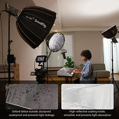 SMALLRIG Parabolic Softbox Quick Release, Parabolic Softbox, Compatible with SmallRig RC 120D/RC 120B/RC 220D/RC220B and Other Bowens Mount Light (33.5inch/85cm) - size: 85 cm - Deep