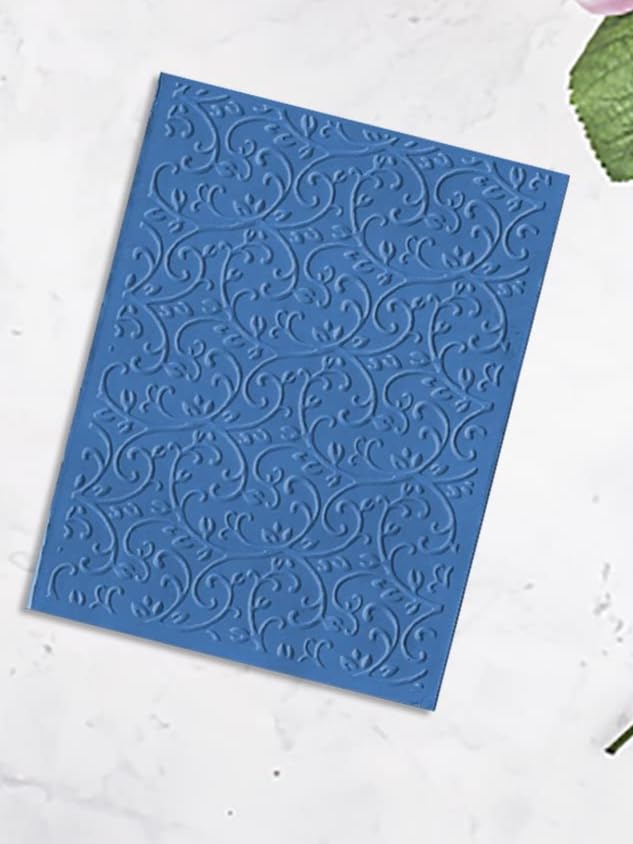 3-D Textured Impressions Background Embossing Folder, Lace Vine Pattern Plastic Embossing Folder Template for Card Making Scrapbooking Paper Craft Album Stamps DIY Décor