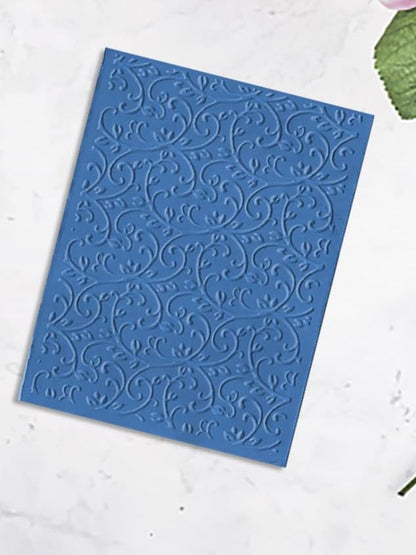 3-D Textured Impressions Background Embossing Folder, Lace Vine Pattern Plastic Embossing Folder Template for Card Making Scrapbooking Paper Craft Album Stamps DIY Décor
