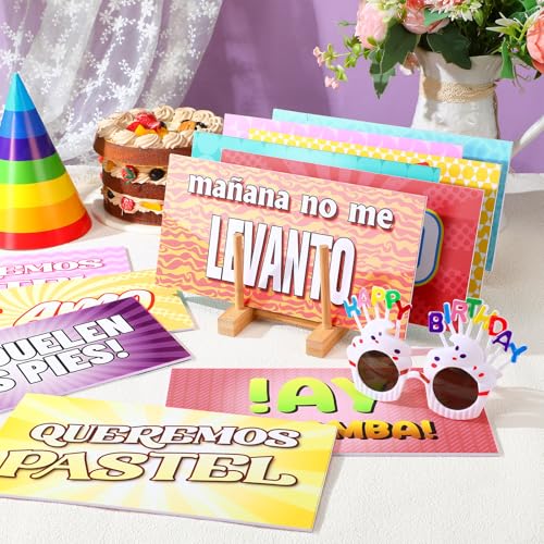 24 Designs Spanish Quinceanera Photo Booth Props 15th Birthday Parties Decorations Double Sided 11x5.5 Inch Quince Anos DIY Water Proof Selfie Signs PVC Printing Photo Props for Party Supplies - color: Colorful, style: Quinceanera