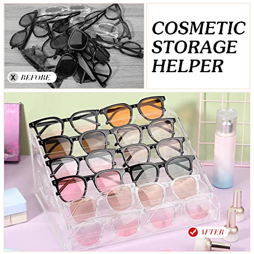 Jetec 2 Pcs Acrylic Card Display Stand Versatile Display for Trading Cards Greeting Card Sunglasses Organizer Nail Polish Holder Essential Oils Cosmetic Cases Eyewear Rack(6 Tiers Style) - style: 6 Tiers Style