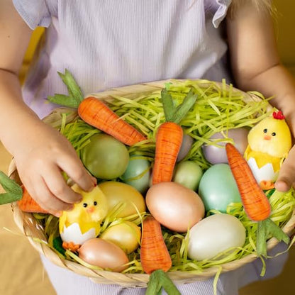 Winlyn 12 Pcs Artificial Mini Carrots Decorative Orange Foam Carrots Lifelike Simulation Artificial Vegetables 5.1" for Home Kitchen Decor DIY Craft Spring Easter Basket Bowl Filler Wreath Photo Props - size: Small