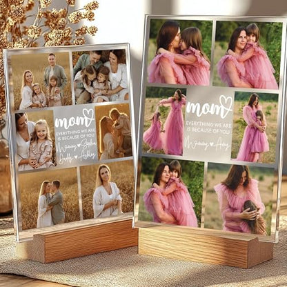 Custom Photo Mothers Day Night Light, Personalized Mom Photo Collage LED Night Light, Birthday Keepsake for Mom, Grandma Gifts, Mothers Day Gifts, Mama Gift - color: Style 5