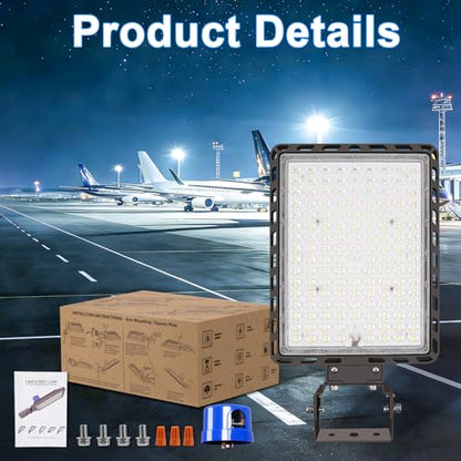 350W LED Parking Lot Light 52500LM Dusk to Dawn 5000K Led Flood Light Outdoor Area Commercial Security Trunnion Mount IP65 Waterproof 100-277V - size: 350W Trunnion Mount