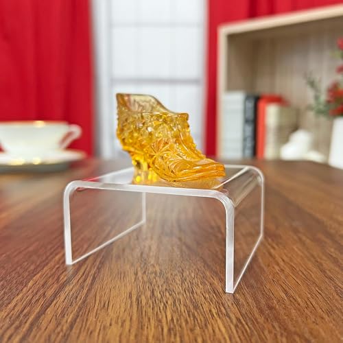 Plymor Clear Acrylic Short Square Display Riser, 1.5" H x 3" W x 3" D (1/8" thick) (2 Pack) - size: 1.5" x 3" x 3"