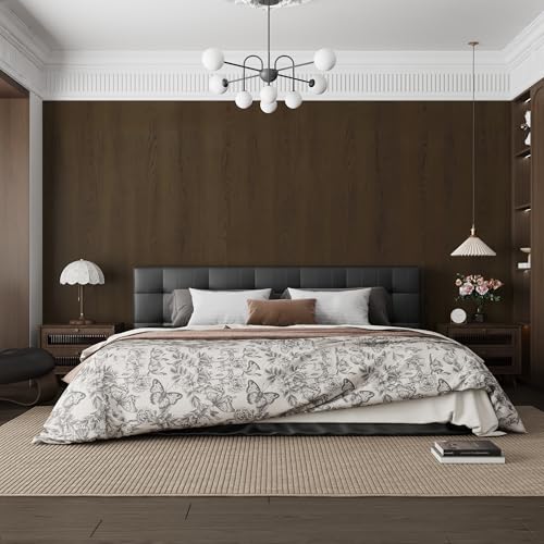 Large Size 31.5"x354" Extra Wide Thickened Wood Grain Wallpaper Waterproof Self Adhesive Wall Paper Dark Brown Contact Paper Wood Peel and Stick Wallpaper Wood Vinyl Wrap for Bathroom Apartment Walls - color: Dark Brown, size: 31.5" x 354"