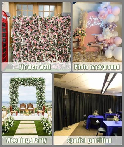 Pipe and Drape Adjustable Uprights, Crossbars,Bases & Hangers - Drape Systems for Backdrops, Trade Shows, Events, Photo Booths and Decorations by CITNAMOR (10' Tall x 10' Wide Kit) - size: 10' Tall x 10' Wide Kit