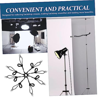 8Pcs Backdrop Support Clips Practical Photography Background Fixing Holders for Wrinkle Display and Secure Attachment Photo and Video