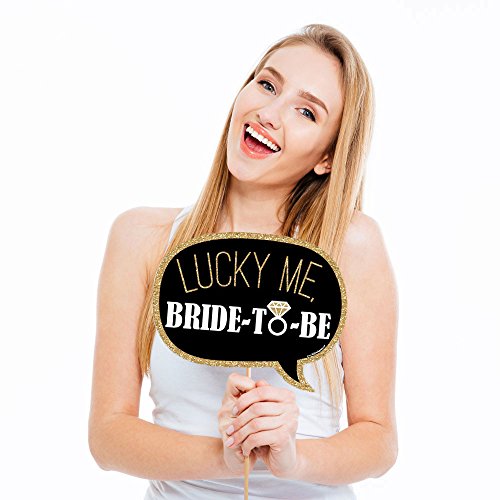 Big Dot of Happiness Funny Vegas Before Vows - Las Vegas Bridal Shower or Bachelorette Party Photo Booth Props Kit - 10 Piece - color: Vegas