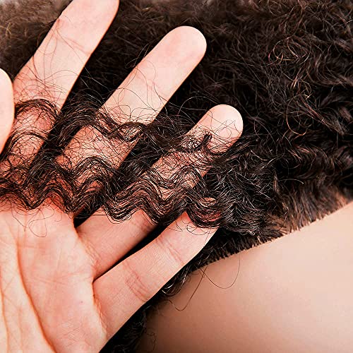 African Mannequin Head with 100% Human Hair Mannequin Head Curly Cosmetology Manican Mannequins Heads with Stand for Display Practice Braiding Styling Training Head Hair Styling