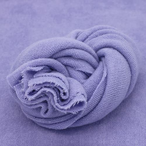 Zeroest Newborn Photography Wrap - Newborn Photoshoot Props for Boys & Girls - Stretch Knit Blanket for Baby Photo Prop (Light Purple, Small) - color: Purple